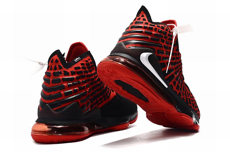 lebron james black and red shoes